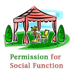 Permission for Social Function (Hotel, Motel, Farmhouse and Other Areas)